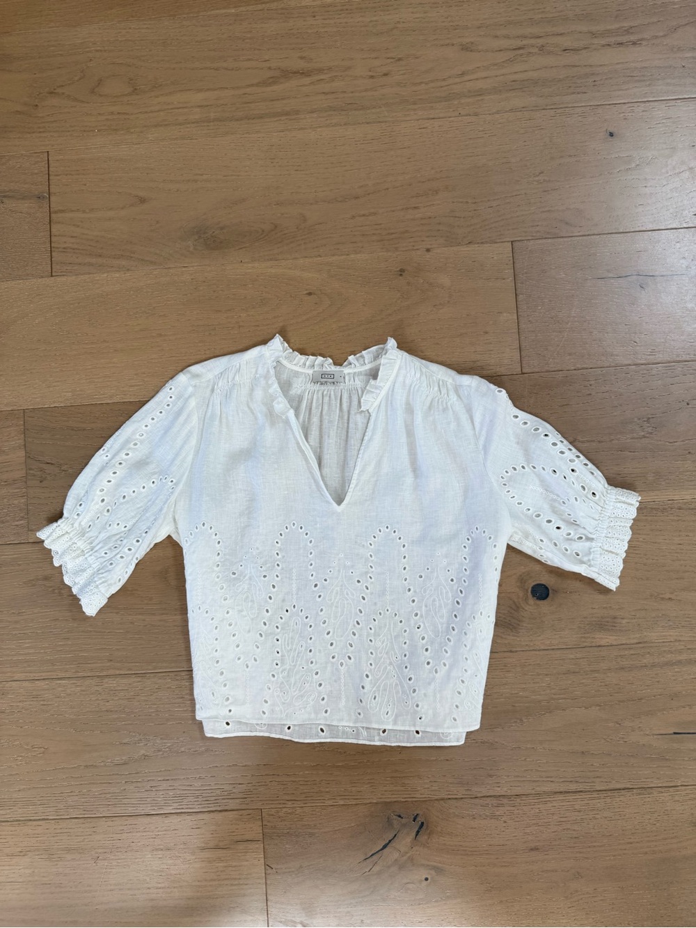 AYR Linen Embroidered Blouse - Picture 2 of 3
